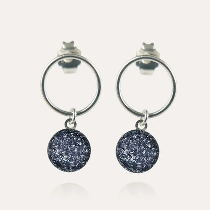 Boucles d'oreilles cercle magasin bijoux argent argenté chromia