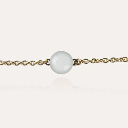 Bracelet fin pour femme chaîne fine doré, blanc lumine