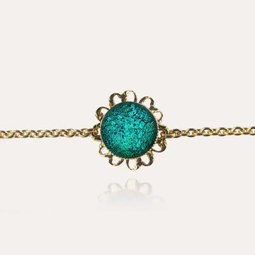 Bracelet fleur perle de verre