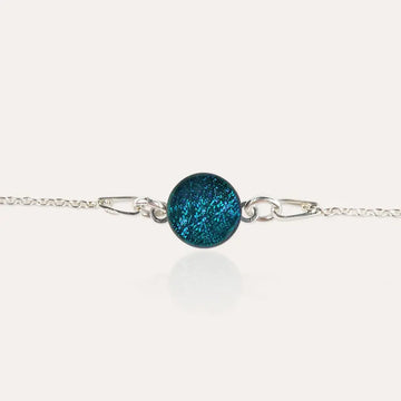 Bracelet simple argent pour femme bleu laga