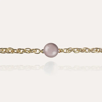 Bracelet songe 18k femme doré rose roselite