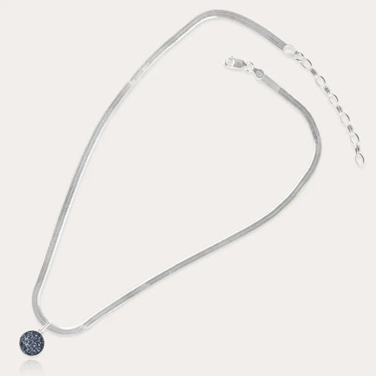 Collier harmonie à la mode en argent massif argenté chromia