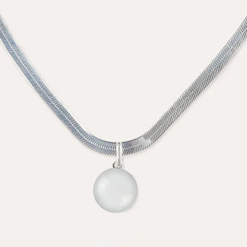 Collier harmonie fin blanc lumine