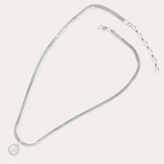 Collier harmonie made in France en argent massif blanc lumine