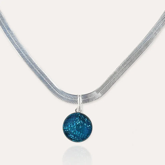 Collier harmonie multirang en argent 925 bleu azuline