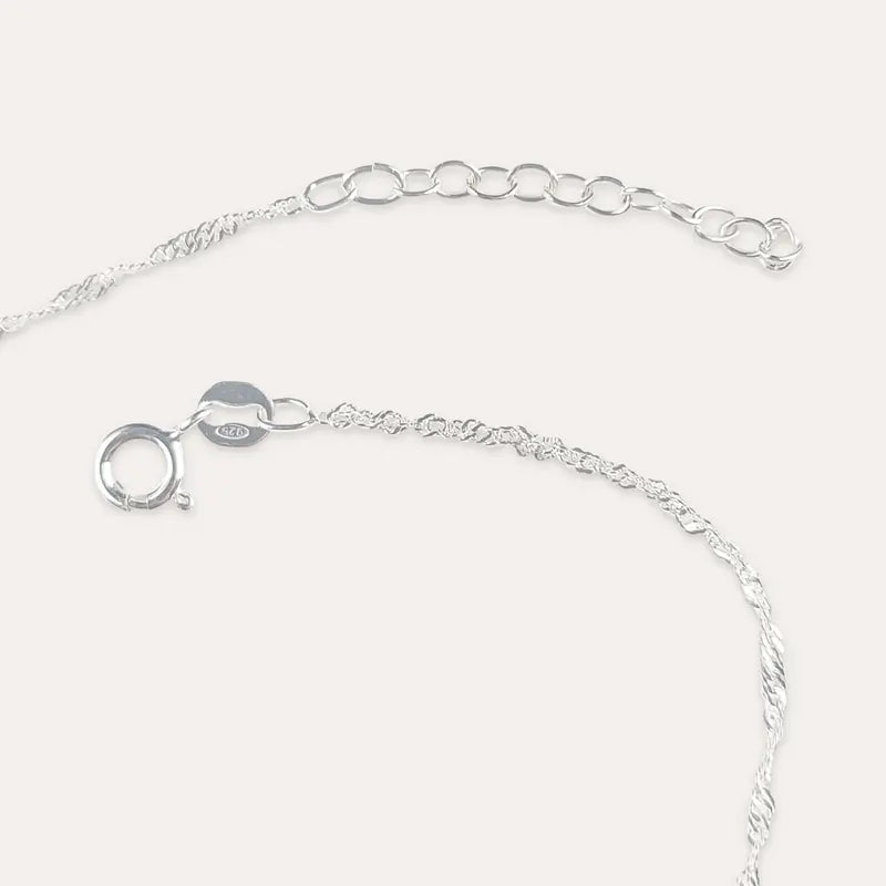 Collier pour femme chaîne en argent blanc lumine