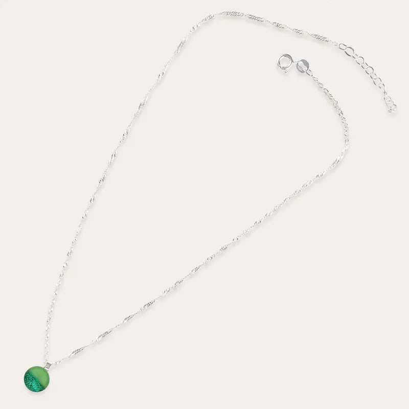 Collier pour femme été en argent vert avantica