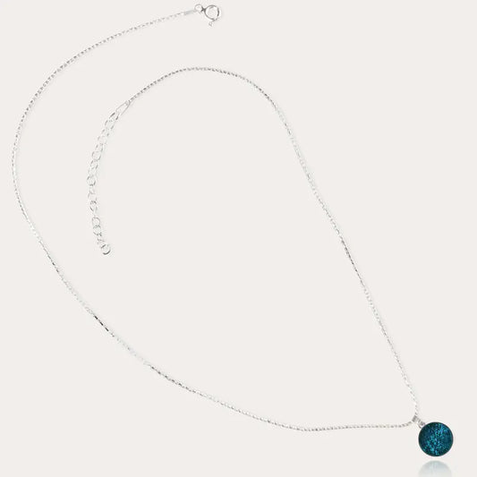 Collier raffine cadeau femme en argent 925 bleu laga