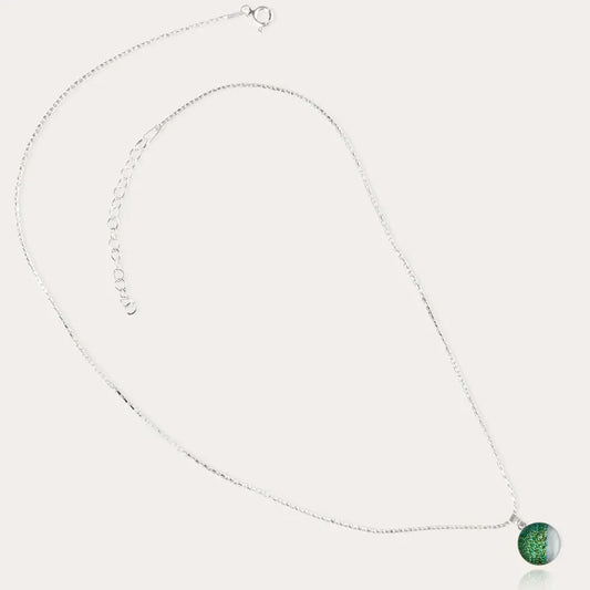 Collier raffiné perles été en argent 925 vert orneige