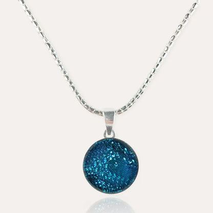 Collier raffine ras de cou en argent bleu azuline